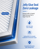 Filter Udara Kotak Hepa Lipat Dalam Efisiensi Tinggi Berbahan Fiberglass untuk Laminar Flow Hood H14 Industri Makanan & Minuman dengan Ukuran Kustom