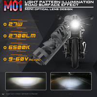 Nuevo modelo M01 H4 BA20D P15D 27W 2700LM 6500K Modelo popular CST Canbus Play and Plug Impermeable IP67