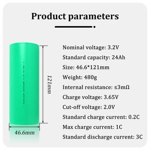 도매 BYD 46120 3.2V 24Ah Lifpe4 원통형 충전식 배터리 드론 전원 태양 에너지에 대한 원래 학년 셀 - Product Image 3