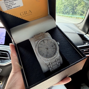 Luxury Vvs Moissanite diamond <b>Watch</b> <b>Skeleton</b> Stainless Steel Mechanical <b>Automatic</b> <b>Watch</b> Men Iced Out Moissanite <b>Watch</b> with Box - Product Image 1