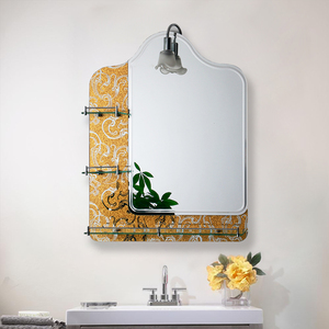 <span class=keywords><strong>Espejo</strong></span> de <span class=keywords><strong>tocador</strong></span> de doble capa para baño, estantería de <span class=keywords><strong>tocador</strong></span> de diseño moderno, con montaje en la pared, para cosmética - Product Image 1