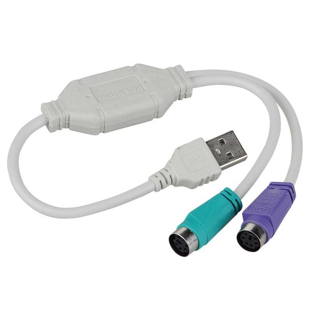 Cantell USB Male to PS/2 PS2 Female Converter Cable Cord Converter Adapter Keyboard 20CM