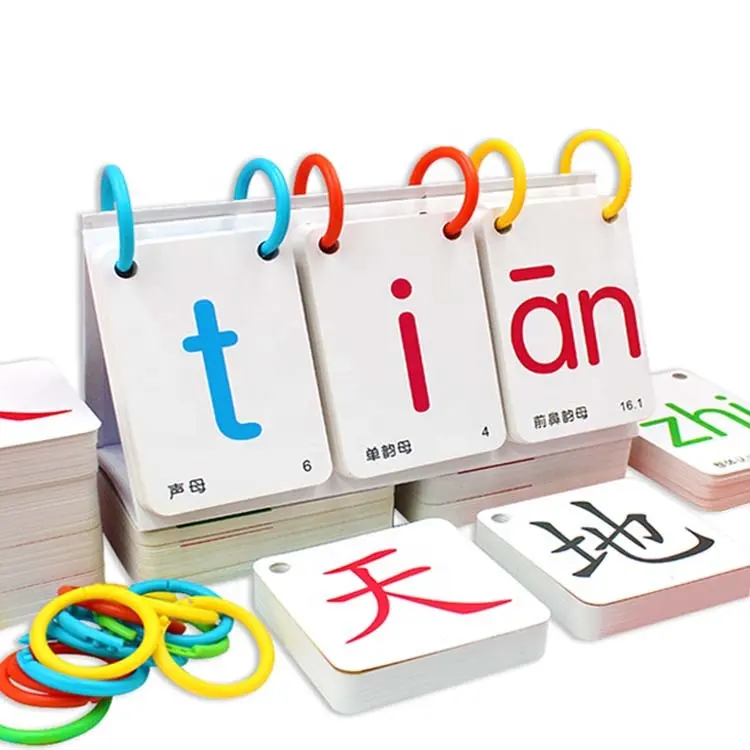 맞춤형 플래시 카드 연구 제조업체 도매 인쇄인지 영어 학습 활동 플래시 카드 어린이를위한 교육