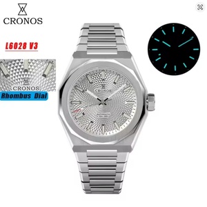 Cronos Luxury Men's Stainless Steel <b>Watch</b> 39mm Automatic PT5000/Miyota9015 Sapphire Crystal 10ATM See-through Back - Product Image 5