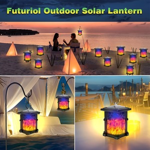 2024 nouvelle lumière de flamme solaire Mini suspension carrée, lumière de pelouse de paysage étanche de cour, lumière de pince de lumière suspendue d'arbre - Product Image 5