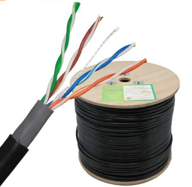 High Speed China Wholesale Best Price Shield Cable CCA/CCAE/BC Exterior UTP/FTP/SFTP Cat5e Ftp Outdoor Black