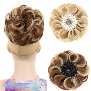 Pelucas con Forma de Flor, Estilo Nido de Pájaro, Anillo de <span class=keywords><strong>Pelo</strong></span> Natural y Esponjoso - Product Image 3