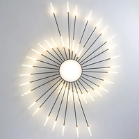 Lustres à LED pour le salon Feux d'artifice nordiques créatifs Atmosphère Chambre à coucher Salle à manger Plafonniers Lampe