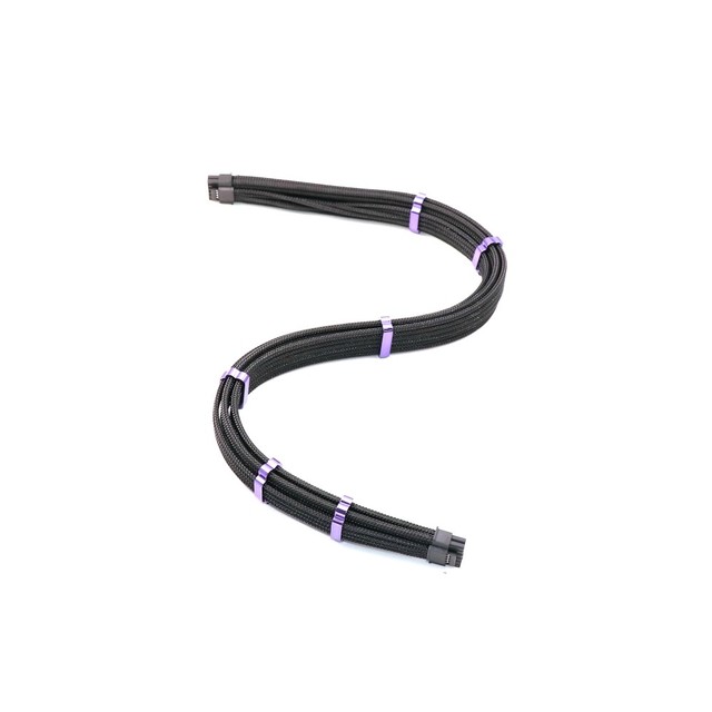 Angitu Customized 4mm PET Sleeved 90 Degree ATX 24Pin MB, 1X4+4Pin, 2x6+2Pin PSU Power Extension Cable Kit
