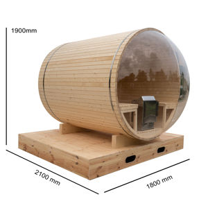 غرفة ساونا خارجية تقليدية من خشب الأرز الأحمر لـ 4 أشخاص بسعر الجملة، حوض ساونا للبيع - Product Image 5