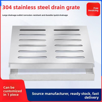 Couvercle de drain rectangulaire dissimulé en acier inoxydable 201 304 pour jardin et égouts