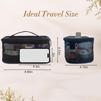 Sac de voyage en maille de haute qualité, trousse de toilette portable, ensemble de sacs de rangement pour cosmétiques et maquillage à la mode