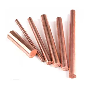 C11000 C1100 1mm 8mm 99.9% Pure Copper Iron Ground Rod 16mm 18mm Copper Ground Rod Copper Earthing Bar