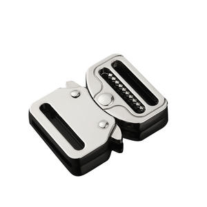 Boucle à ardillon en métal DZQ246-25, attaches argentées et noires pour ceintures tactiques, sacs à dos, accessoires vestimentaires - Product Image 4