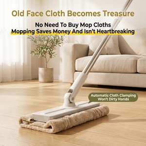 Kit de <span class=keywords><strong>balai</strong></span> et pelle 3-en-1 avec clip dissimulé, support de chiffon à fixation rapide, pour un nettoyage rapide des sols et des espaces étroits - Product Image 6
