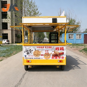 Carretto Elettrico Multifunzionale a 4 Ruote per Alimenti, Chiosco Mobile Commerciale per Colazioni e Snack - Product Image 5