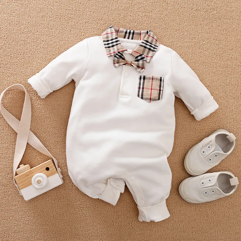 Wholesale Baby Casual Romper Boy Onesie for Autumn Baby Jumpsuit