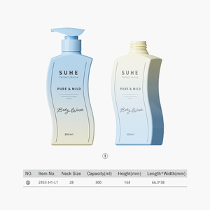 Bouteille vide carrée en plastique HDPE de 300 ml avec pompe à pression pour <span class=keywords><strong>shampoing</strong></span>, gel douche, lotion, parfum, huile essentielle, sérum de soin de la peau - Nouveauté en gros - Product Image 2