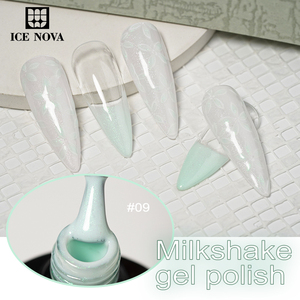 ICE <span class=keywords><strong>NOVA</strong></span> Gel Polish Milkshake Prix de Gros Usine Gel Base Caoutchouc Blanc 12 Couleurs Gel Couleur Lactée Fruitée Milkshake - Product Image 3