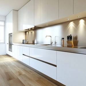 Armadio della parete della cucina su misura legno lacca armadio <span class=keywords><strong>in</strong></span> <span class=keywords><strong>acciaio</strong></span> <span class=keywords><strong>inox</strong></span> compensato isola <span class=keywords><strong>mobili</strong></span> da cucina <span class=keywords><strong>per</strong></span> Villa appartamento Hotel - Product Image 4