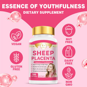 Gélules de placenta de mouton premium DUOZI pour lutter contre le vieillissement, stimuler l'énergie, nourrir la peau et soutenir le système immunitaire, 100 gélules - Product Image 3