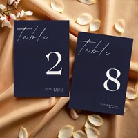 Carte de numéro de table de mariage personnalisée en terre cuite gaufrée, impression sur mesure pour fournitures de table de banquet de mariage