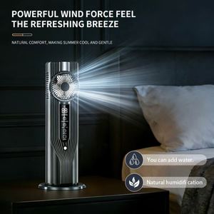 Portable Rechargeable Tower 6-Speed Brushless Motor Misting Fan, 6H Timer & Touch Control, 32.5Cm Compact Air Cooler - Product Image 2