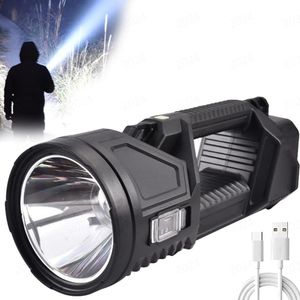 5W <b>Rechargeable</b> Spotlights Ultra Bright <b>Flashlight</b> LED Emergency Headlight Handheld Emergency Searchlight for Outdoor - Product Image 1