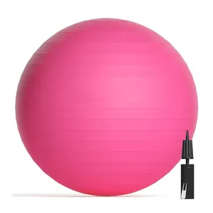 Экологически чистый мяч для йоги из ПВХ с принтом логотипа на заказ, не скользит, 65 см