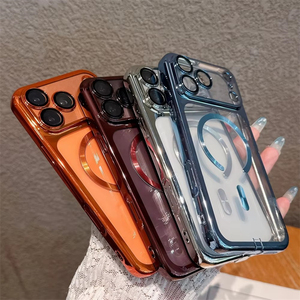 Coque de téléphone magnétique transparente avec chargement sans fil pour iPhone 18 17 16 15 Pro Max, antichoc souple et fine, anti-poussière - Product Image 3