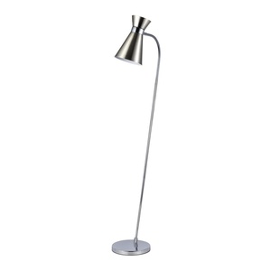 Lampada da terra orientabile 1xE27, finitura nichel/cromo, dimensioni 139x39x25 cm, ideale per l'illuminazione di spazi e... - Product Image 1