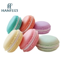 Boîte de rangement pour bijoux en plastique en forme de macaron HANFEIZI, petite boîte portable pour la collection de fournitures diverses