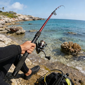 Nouvelle <span class=keywords><strong>canne</strong></span> à pêche et moulinet robustes, combo pour gros poissons-chats, <span class=keywords><strong>canne</strong></span> à pêche spinning, équipement à forte capacité de charge pour la pêche en eau douce - Product Image 2