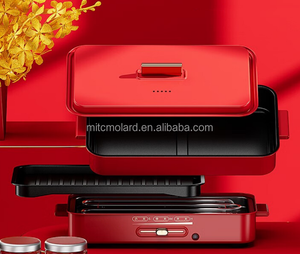 เตาไฟฟ้าอเนกประสงค์ขายดี พร้อมปลั๊กแบบออสเตรเลีย ดีไซน์ทรงสี่เหลี่ยม สำหรับย่างและหม้อไฟทั้งในร่มและกลางแจ้ง - Product Image 5