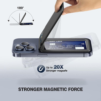 Dompet Magnetik Logo Kustom Grosir dengan Stand MagSafe, Bersertifikasi CE REACH ROHS California Prop 65, Tempat Kartu Magnetik OEM Jerman Inggris
