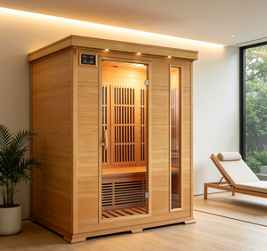 Eco Friendly Portable <b>Small</b> 3-4 Persons Infrared Exterior Solid Wood Dry Sauna Cabin For Home Villa Spa - Product Image 1