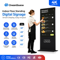 Pantalla Digital de Señalización para Piso, 43, 49, 55, 65 Pulgadas, 4K, Vertical, Kiosco Publicitario, Pantalla Táctil Interactiva Inteligente para Tiendas Minoristas