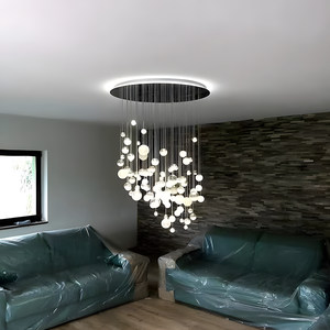 Lampu Gantung Bulat Desain Khusus Lampu Gantung Mewah Bergaya Eropa Cocok untuk Ruang Tamu Tangga Lampu Gantung - Product Image 4