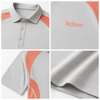 IKDEER Fabricantes de Ropa de Golf Personalizada, Cómoda Ropa de Golf de Piqué para Hombre en Spandex/Poliéster, Polo de Alto Rendimiento