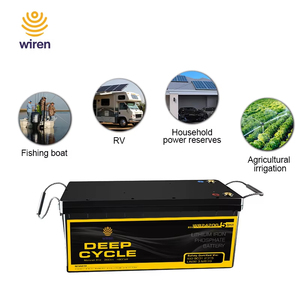 Batterie LiFePO4 Wiren W24200 25.6V 200Ah 5120Wh avec BMS intelligent pour camping-car, application Bluetooth, plus de 6000 cycles, batterie de secours solaire au lithium 20-60 - Product Image 1