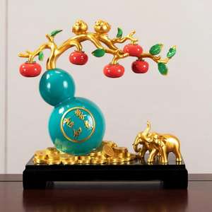 Estatua de Calabaza Ornamental Pintada a Mano de Alta Calidad al Mejor <span class=keywords><strong>Precio</strong></span>, Moldes de Resina para Esculturas, Artesanía, Figurita de Feng Shui para Decoración de Estanterías - Product Image 1