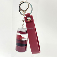 Porte-clés en forme de canette de soda, avec cordon, personnalisable avec logo, vente en gros