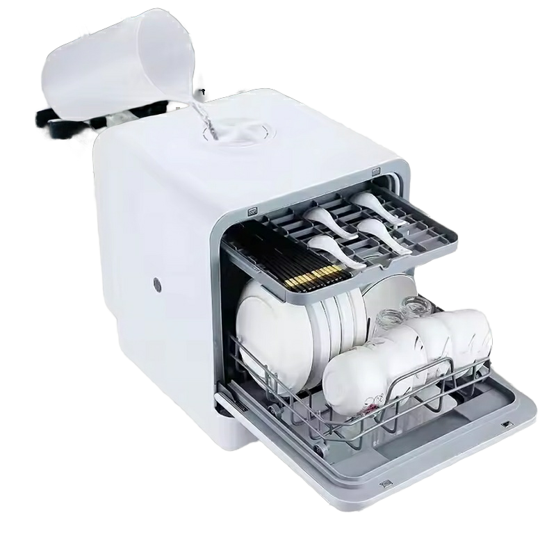 Cookat Smart Portable Automatic Mini Plastic Dishwasher Freestanding Electric 1000W 5 SETS Capacity Household Hotel Kitchen Cars