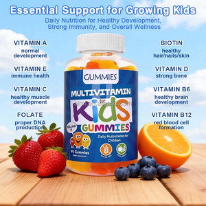 Complément alimentaire quotidien pour enfants sans gluten et végétarien, 90 gommes, 2 gommes par portion, multivitamines pour enfants - Product Image 2