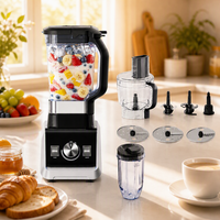 HGM Factory Direct Professionele Blender, Heavy Duty, Laag Geluid, RVS, Commerciële Smoothie Blender, Voedselverwerker