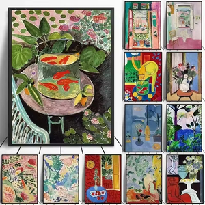 <span class=keywords><strong>Obras</strong></span> famosas de Henri <span class=keywords><strong>Matisse</strong></span> en carteles de lienzo Vintage pinturas de paisaje de colores abstractos para sala de estar decoración del hogar murales - Product Image 2
