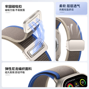 Cinturino Sportivo Elastico in Nylon con Chiusura Magnetica per Smartwatch 11/10/9/8/7/6/5/4/3/46mm/49mm/45mm/44mm - Design alla Moda - Product Image 5