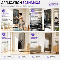 Espejo de Ejercicio Mágico de 32 y 43 Pulgadas, Pantalla Interactiva Android para Fitness, para Gimnasio en Casa, Yoga, Estudio y Club de Salud