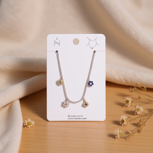 Collana con Ciondolo a Fiore in Acciaio Inossidabile con Diamante - Product Image 2