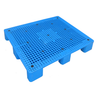 Palette de stockage industrielle en plastique HDPE robuste à 9 pieds, 670*435*170 mm, avec grille ventilée et entrée 4 directions, couleur personnalisée